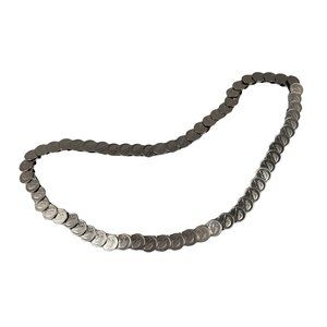 VTG Silver-Tone Metal Concho Coin Belt Stretch Medallion Greek-Silhouette